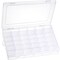 2 Pck 36 Grids Clear Plastic Organizer Box with Adjustable Dividers, Small Craft Organizers and Storage, Compartment Container for Bead, Nail, Jewelry, Art, DIY Crafts, Fishing Tackle, Small Items